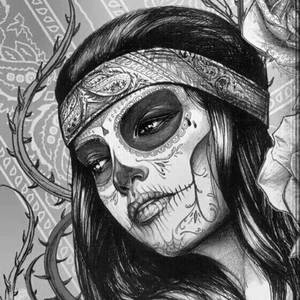 Catrina Day Of The Dead Porn - day of the dead girl drawing art
