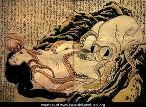 Early Japanese Tentical Porn - The same artist who designed Japan's most famous postcard also produced The  Dream of the Fisherman's Wife, which you might recognise from Mad Men: