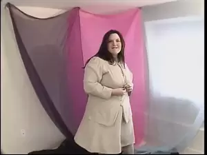 bbw brunette strip - BBW brunette strips down to her birthday suit and shows cunt | xHamster