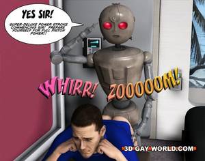 Gay Robot Porn - Space sex with a robot in these cartoon xxx drawings. - Picture 4