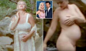 Katy Perry Nude Porn - Pregnant Katy Perry strips completely naked and shows off her baby bump in  Daisies music video | Daily Mail Online