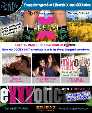 denver private swinger party pics - Young SwingersÂ® is joining LifestyleX and eXXXotica in Denver, Colorado  March 31 - April 2, 2017.