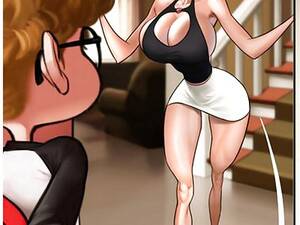 flashing cartoon porn - Really good cartoon porn comics with horny milf flashing her booty for  young boy