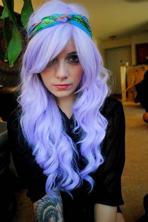Bright Colored Porn - hair, hair color, purple hair, purple