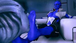 mass effect footjob - Asari foot worship
