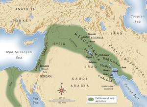 Ancient Mesopotamian Porn - Ancient Near East, showing the Fertile Crescent