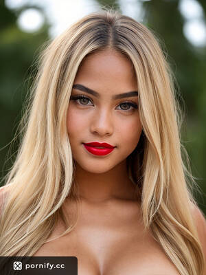 Lipstick Blowjob Erotic - Busty teen blonde in a red lipstick blowjob pose | Pornify â€“ Best AI Porn  Generator