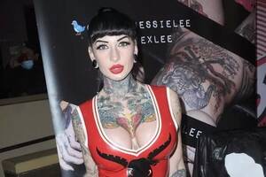 90s Porn Actress Tattoo - Porn star Jessie Lee regrets chest tattoo after 34G boob job - Daily Star