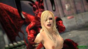 monster sex demon slut - Muscular red-skinned demon hunts down and fucks another human slut on the  street