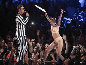 asian big nipple hannah montana - Miley Cyrus says Robin Thicke wanted her 'as naked as possible' at the  VMAs. I'm not surprised | The Independent | The Independent