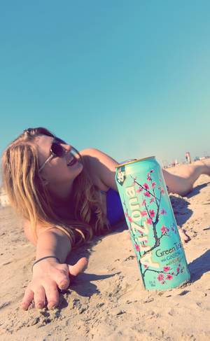 Arizona Tea Porn - Arizona Green Tea on the beach
