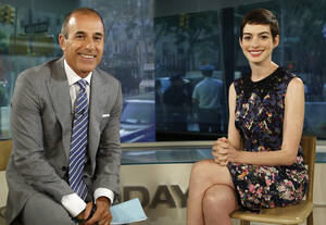 anne hathaway upskirt - Creepy Clip of Matt Lauer Interviewing Anne Hathaway Resurfaces
