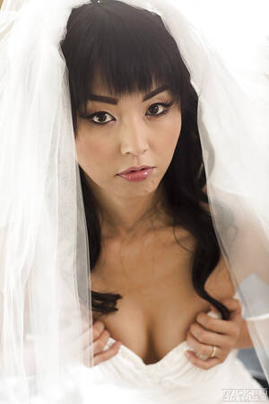 asian bride loves posing nude - Hot Asian pornstar Marica Hase posing topless in wedding dress - Sex Room  XXX