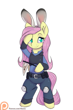 Mlp Police Porn - 17409 - safe, artist:alasou, fluttershy (mlp), judy hopps (zootopia),  equine, fictional species, mammal, pegasus, pony, semi-anthro, disney,  friendship is magic, hasbro, my little pony, zootopia, bunny ears, cosplay,  crossover, female, mare, police,