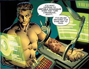 Fantastic Four Gay Porn Christmas - In Fantastic Four #2 (2012), a bare-chested Reed Richards explains to  Ant-Man his current medical condition: