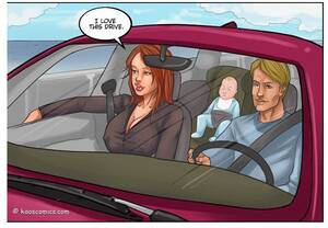 cartoon sucking cock in car - Hot ebony cartoon porn! Lusty slut serving huge black cock in car!