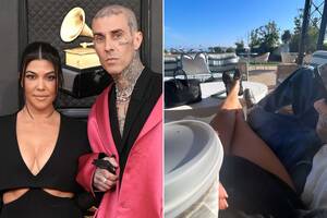 Kourtney Kardashian Blowjob Porn - Pregnant Kourtney Kardashian Shares Pics of Beach Trip with Travis Barker
