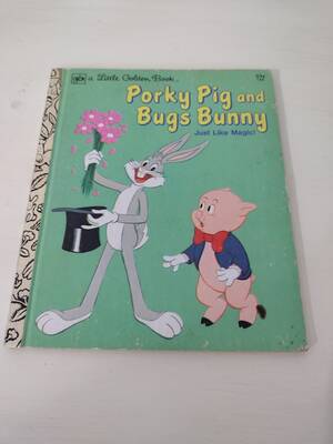 Cartoon Porn Bugs Bunny And Porky Pig - Little Golden Book Porky Pig and Bugs Bunny Just Like Magic 1978 Fourth  Printing Edition - Etsy