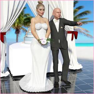 Groom And Bride - The bride and the groom's son- LorennD - Porn Cartoon Comics