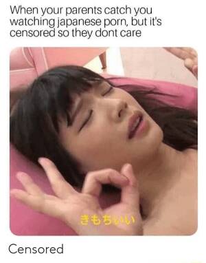 Japanese Funny Porn Meme - When your parents catch you watching japanese porn, but it's censored so  they dont care Censored - iFunny Brazil