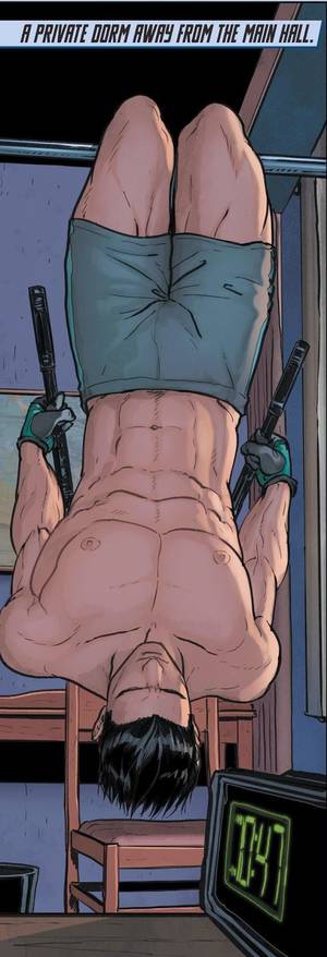 Dick Grayson Porn - He's Dick doing one of the things he's best known for... looking hot while  working out.