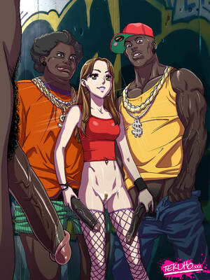 Ebony Twins - Two teen twins giving a handjob to their cl - XXX Dessert - Picture 5