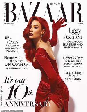Cartoon Porn Iggy Azalea - Iggy Azalea transforms into Jessica Rabbit for Harper's Bazaar Vietnam |  Daily Mail Online