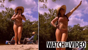 hairy nudist beach mom - Teen Mom Jenelle Evans shows off her curves as she dances in a tiny nude  bikini for a new TikTok video | The Sun