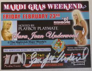 Alison Waite Porn - Sara Jean Underwood & Alison Waite Signed 2007 Playboy Event Flier Card  PSA/DNA | eBay
