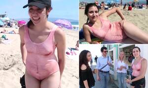 beach hairy naked - Woman wears awful hairy chest swimsuit for an ENTIRE DAY | Daily Mail Online