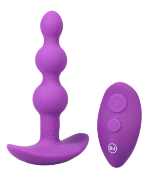 anal beads sex toys - A-Play Beaded Vibrating Anal Beads With Remote - Purple | Pornhint