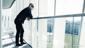 building jerking cum shot - Masked Luke Ward jerks his huge boner to a massive cum shot jizz explosion  â€“ MEBGAY