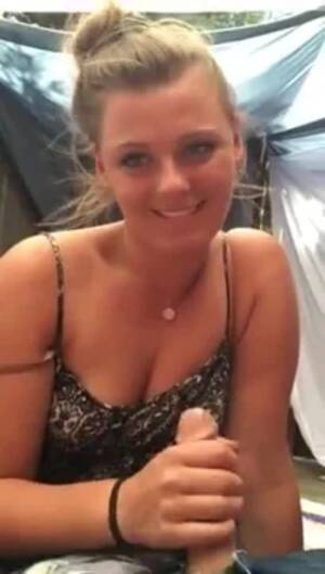 Amateur Cleavage Porn - Amateur Blonde Beauty With Nice Cleavage Sucks Cock Porn Video