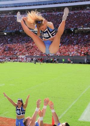 Blue Balls Porn Cheerleader Kick - UNC Cheerleaders