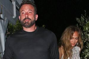 Ben Affleck Celebrity Porn - Jennifer Lopez Wears White Minidress for Dinner with Ben Affleck