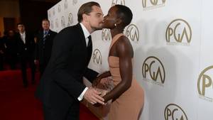 Lupita Nyongo Hot Porn - PHOTO: Leonardo DiCaprio and Lupita Nyongo arrive at the 25th annual  Producers Guild of America