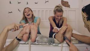 curvy russian milf tickles - Two sweet Russian babes got their feet tickled in fetish bondage action -  Feet9