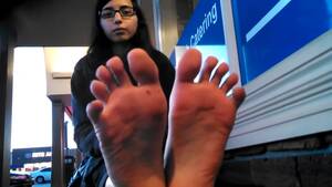 cute teen feet in public - Charming teen lets me film and massage her gorgeous feet in public - Feet9