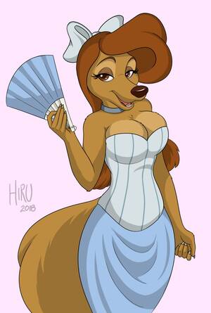Dixie Furry Disney Porn - 74862 - safe, artist:hirurux, dixie (the fox and the hound), canine, dog,  mammal, saluki, anthro, disney, the fox and the hound, 2d, breasts, brown  body, brown fur, clothes, fan, female, front view,