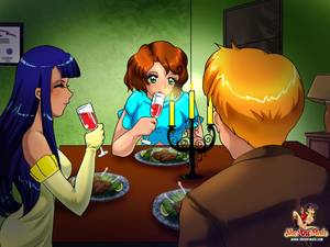 cartoon shemales fuck each other - Horny cartoon shemales with long throbbing dicks fuck the shit out of each  other