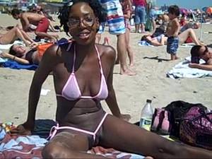 micro bikini public beach nude - 