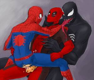 Deadpool And Venom Porn - Spiderman , Deadpool and Venom : r/rule34gay