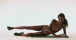 black nude yoga - Sexy skinny black girl naked yoga workout