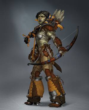 Female Orc Porn Goblin - f Badass female Orc Fighter warrior / archer. I like her because she looks  orcish and fierce, and not as a greentinted bimbo By Minosch on Deviantart