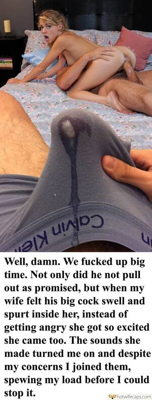 Cuckold Watching Wife Fuck Captions - Bigger Cock, Bottomless, Bull, Bully, Cheating, Cuckold Cleanup, No  Panties, Threesome, Wife Sharing Hotwife Caption â„–564080: husband cum while  watching his wife fucking