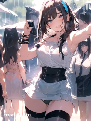 hentai anime ribbons - Shocked, hair ribbon, open mouth Hentai AI Porn