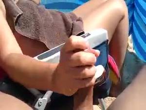 big cock homemade porn tape - Giving my boyfriend's huge cock a handjob at the.