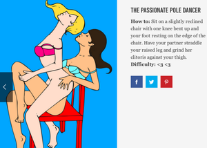 hot lesbian sex positions - Cosmo's â€œ28 Mind-Blowing Lesbian Sex Positionsâ€ is good for the gays.