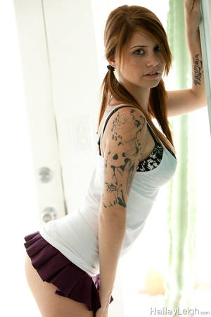 gal hailey - Sexy teenage Hailey in little skirt