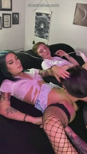goth lesbians threesome - Goth Lesbian Threesome - Porn Clip at GiveMePorn.Club